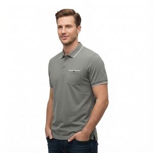 Ted Baker Men's Polo Shirt in Sage Gray